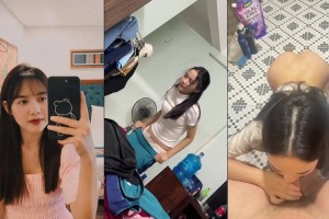Bé sinh viên bướm hồng hào anh hành hạ em từ phòng tắm ra đến giường ngủ | BJ #919036
