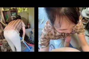 Chị đang dọn kho cũng vạch quần ra bắt chị mút | BJ #4b8aaa