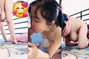 Em gái vú siêu to đung đưa lúc lắc bú cu kẹp vú anh trên gác lửng