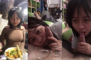 Em thèm quá vứt cả kính sang một bên để bú cu cho anh | BJ #f97153