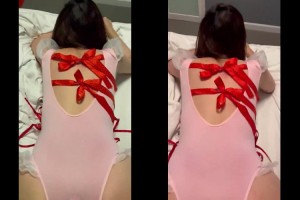 Em tự gói mình thành món quà tặng anh ngày sinh nhật | doggy