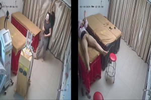 Hack camera spa chị gái vú to bướm múp đi triệt lông | camera