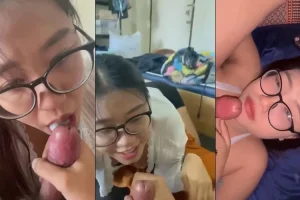 Em sinh viên kính cận bú cu là em không để rớt một giọt tinh nào nuốt ngon lành | BJ #7e352d